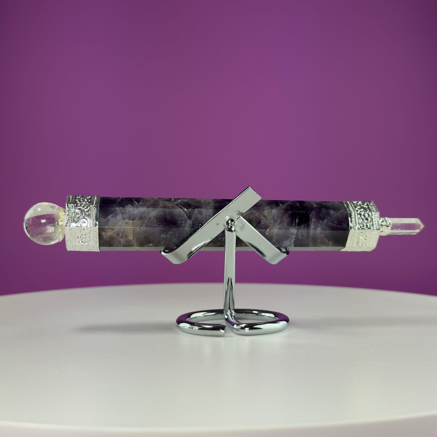 Amethyst Chakra Wand (Stand for Display Purpose Only)