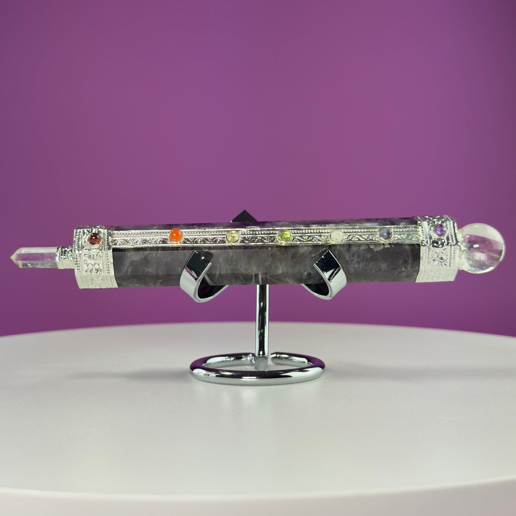 Amethyst Chakra Wand (Stand for Display Purpose Only)