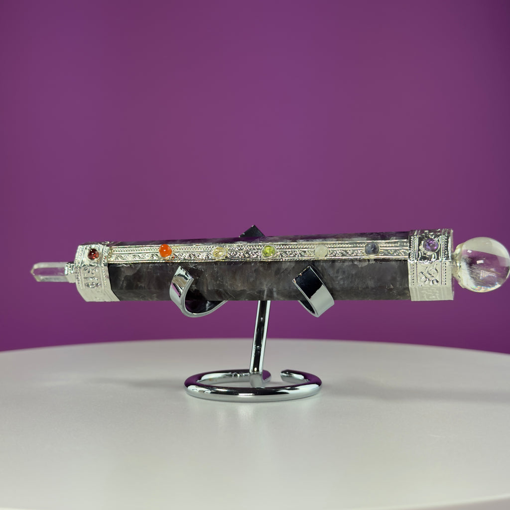 Amethyst Chakra Wand (Stand for Display Purpose Only)