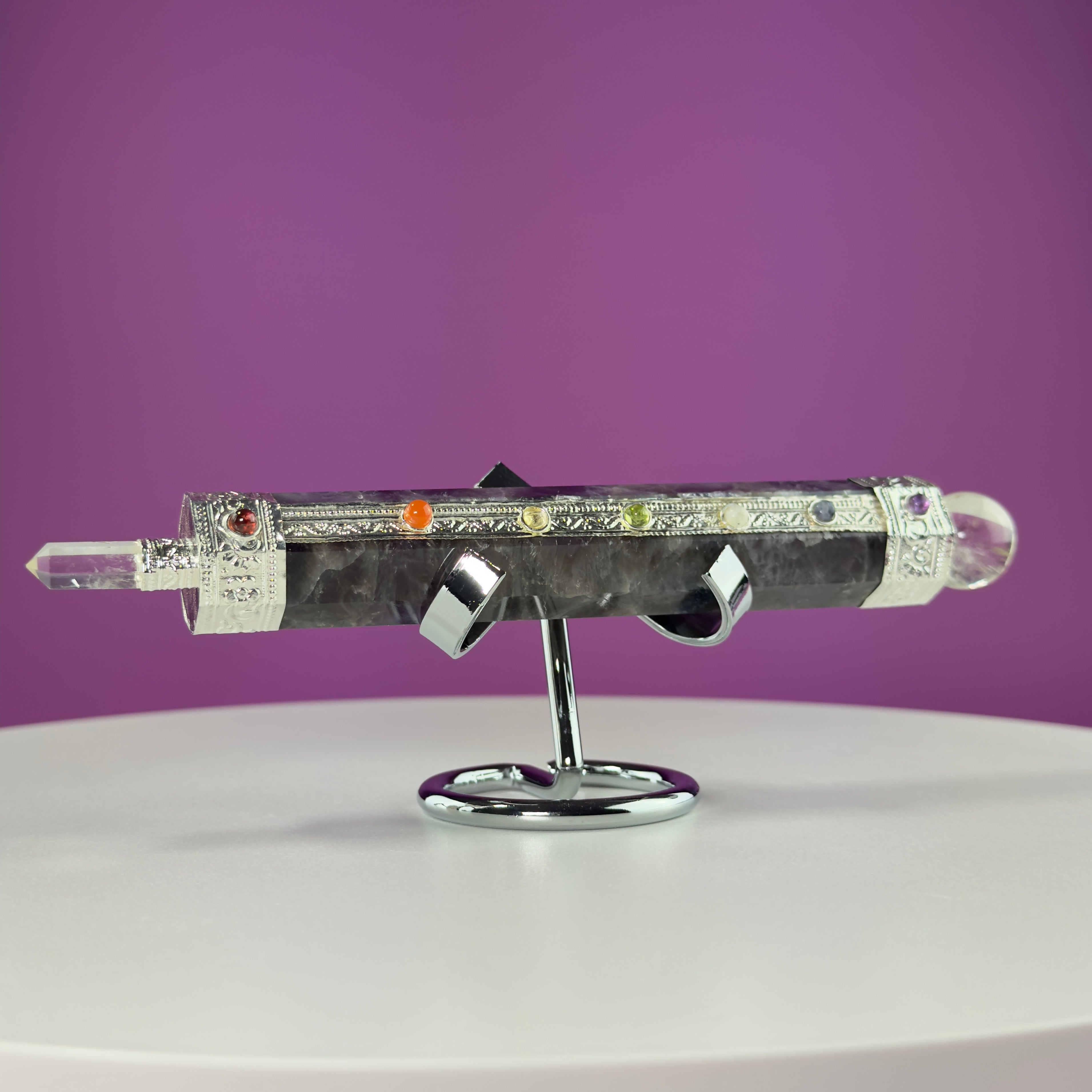 Amethyst Chakra Wand (Stand for Display Purpose Only)