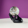 Blue Moonstone Sphere (Includes Black Hand Stand)