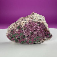 Cobalt Calcite with Malachite Specimen – Natural Pink Druzy Crystal Cluster