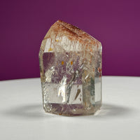 Red Rutile Quartz Point from Brazil with Natural Inclusions