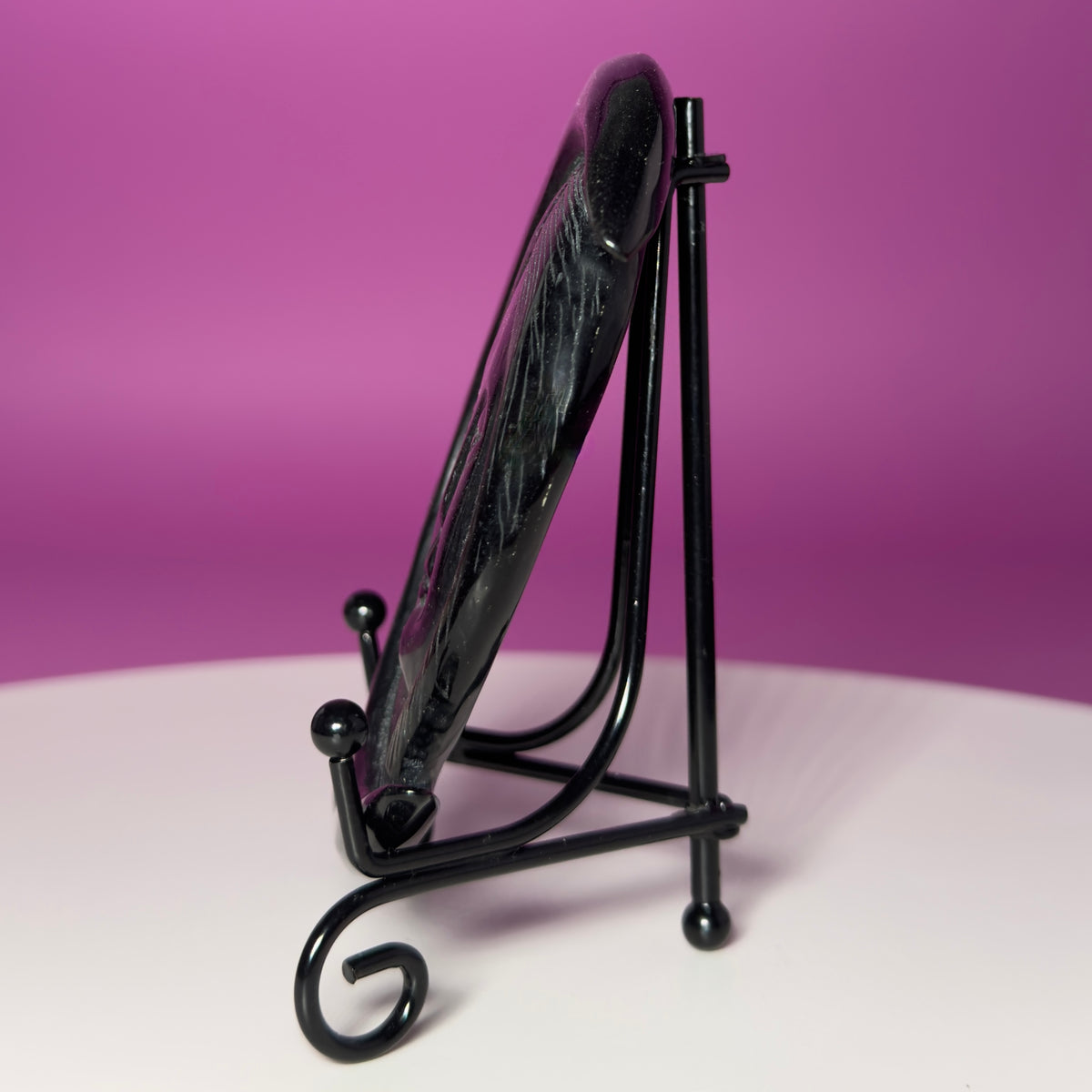 Gold Sheen Obsidian Hecate Moon Goddess Carving with Stand