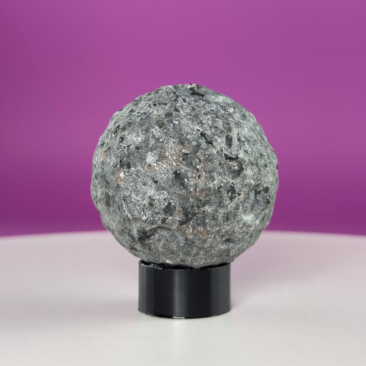UV Reactive Yooperlite Moon Sphere with Stand
