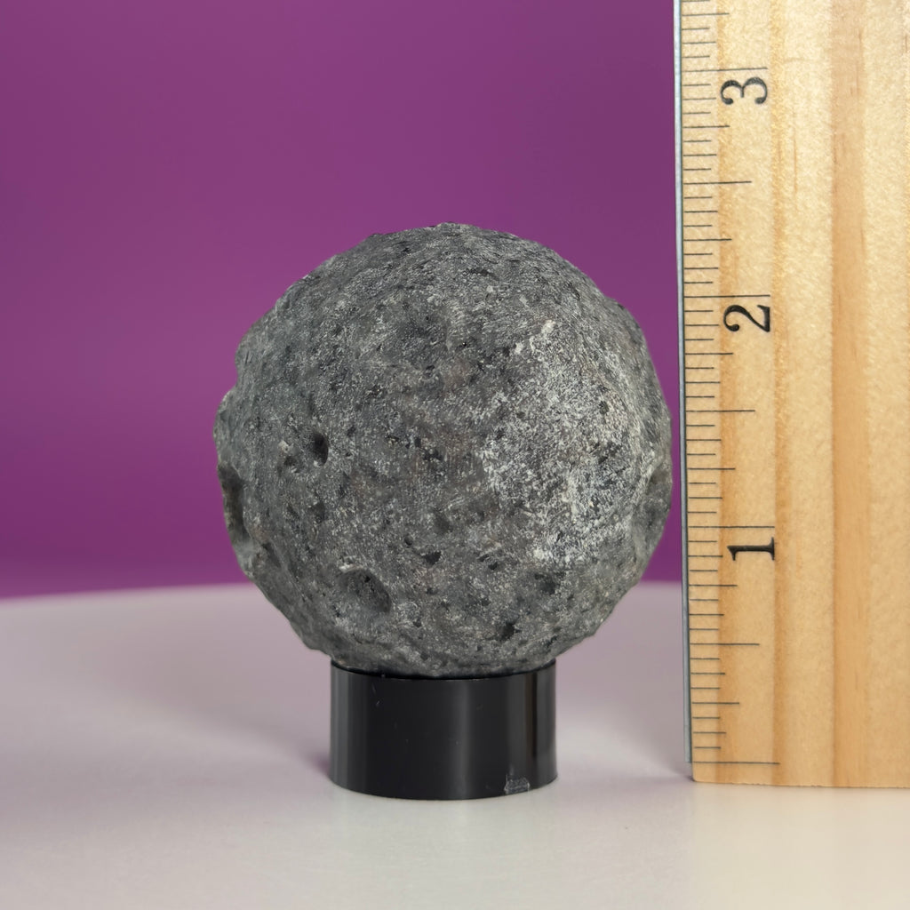 UV Reactive Yooperlite Moon Sphere with Stand