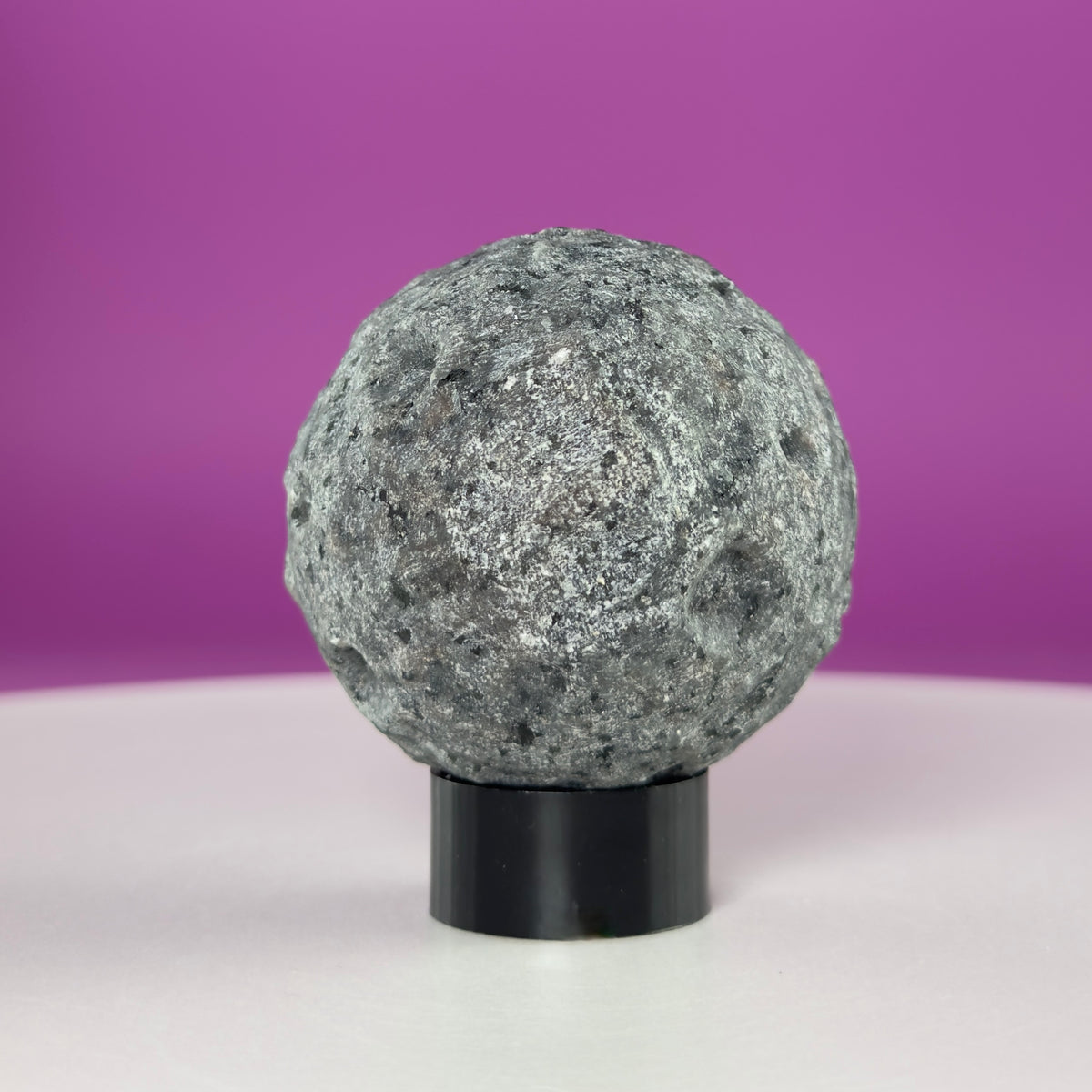 UV Reactive Yooperlite Moon Sphere with Stand