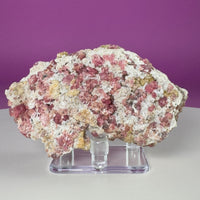 Pink Garnet Specimen from Mexico with Display Stand