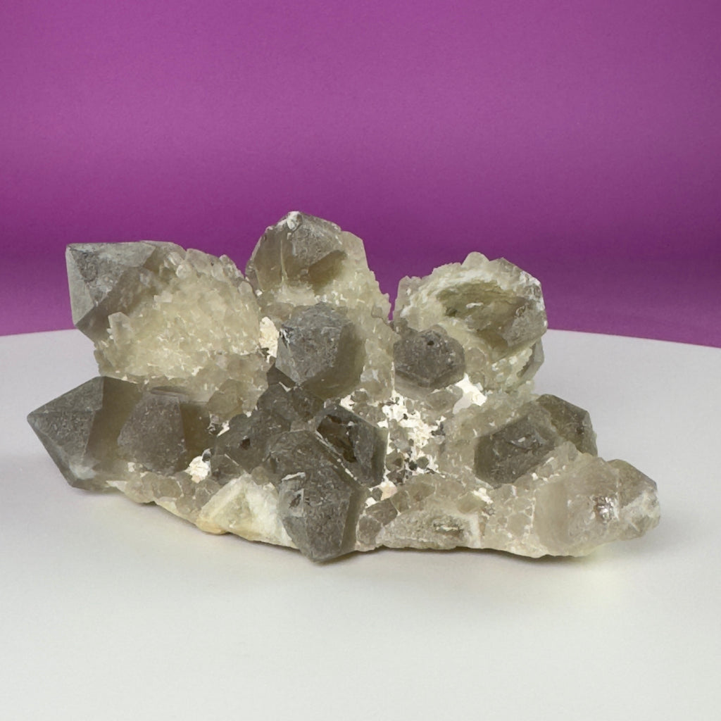Pineapple Quartz Cluster – Natural Smoky Quartz Specimen
