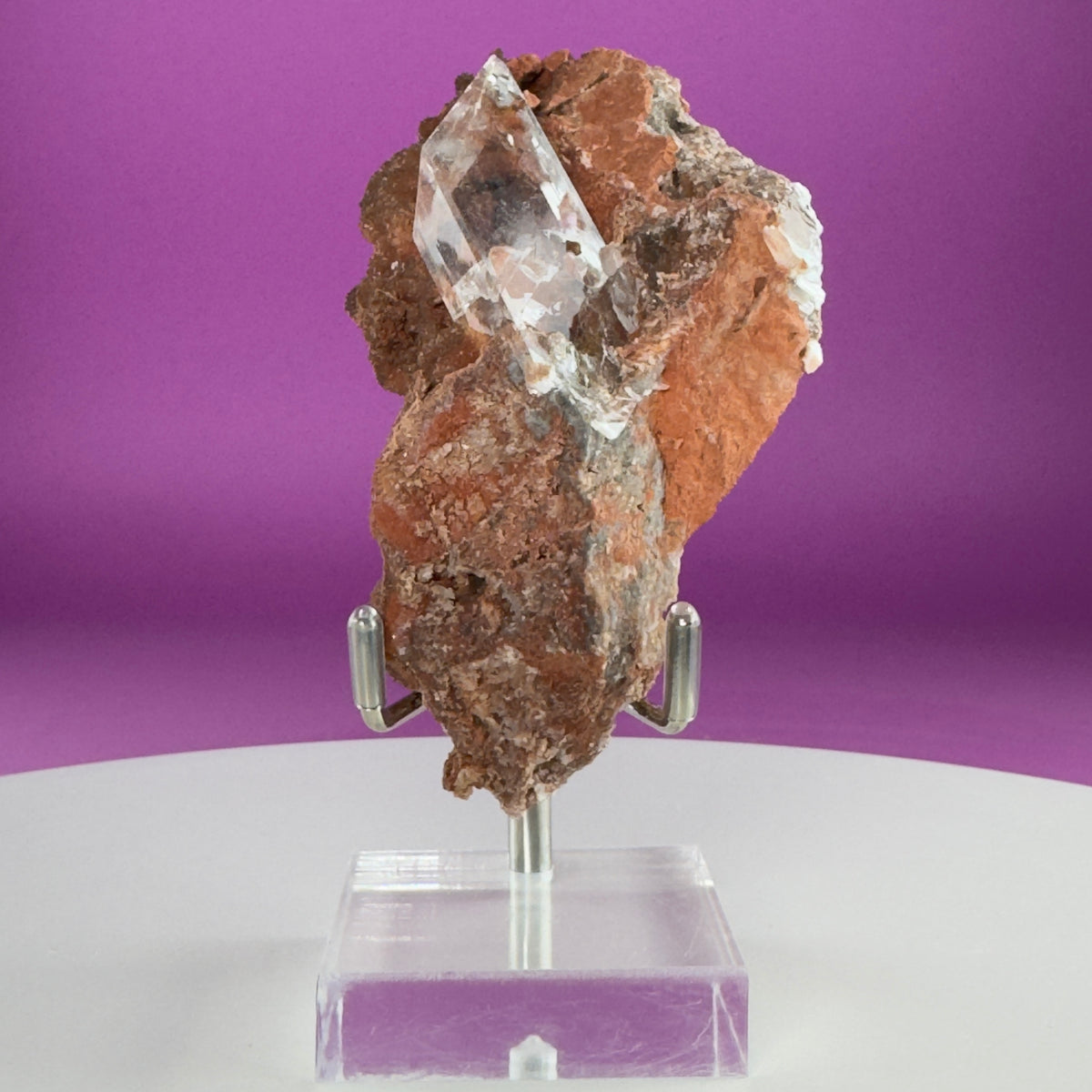 Selenite on Matrix from Durango, Mexico with Display Stand