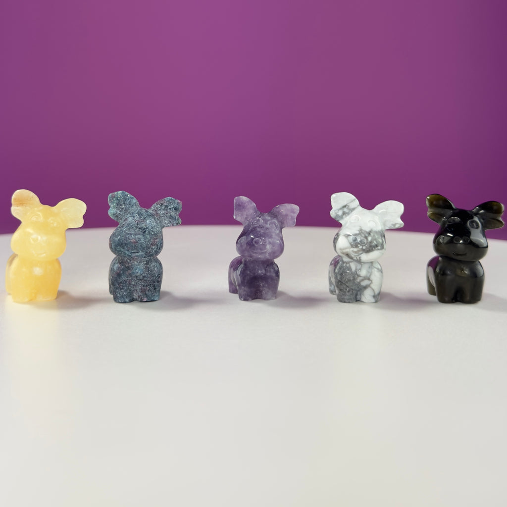 Mini Crystal Reindeer Carving – Choice of Stone