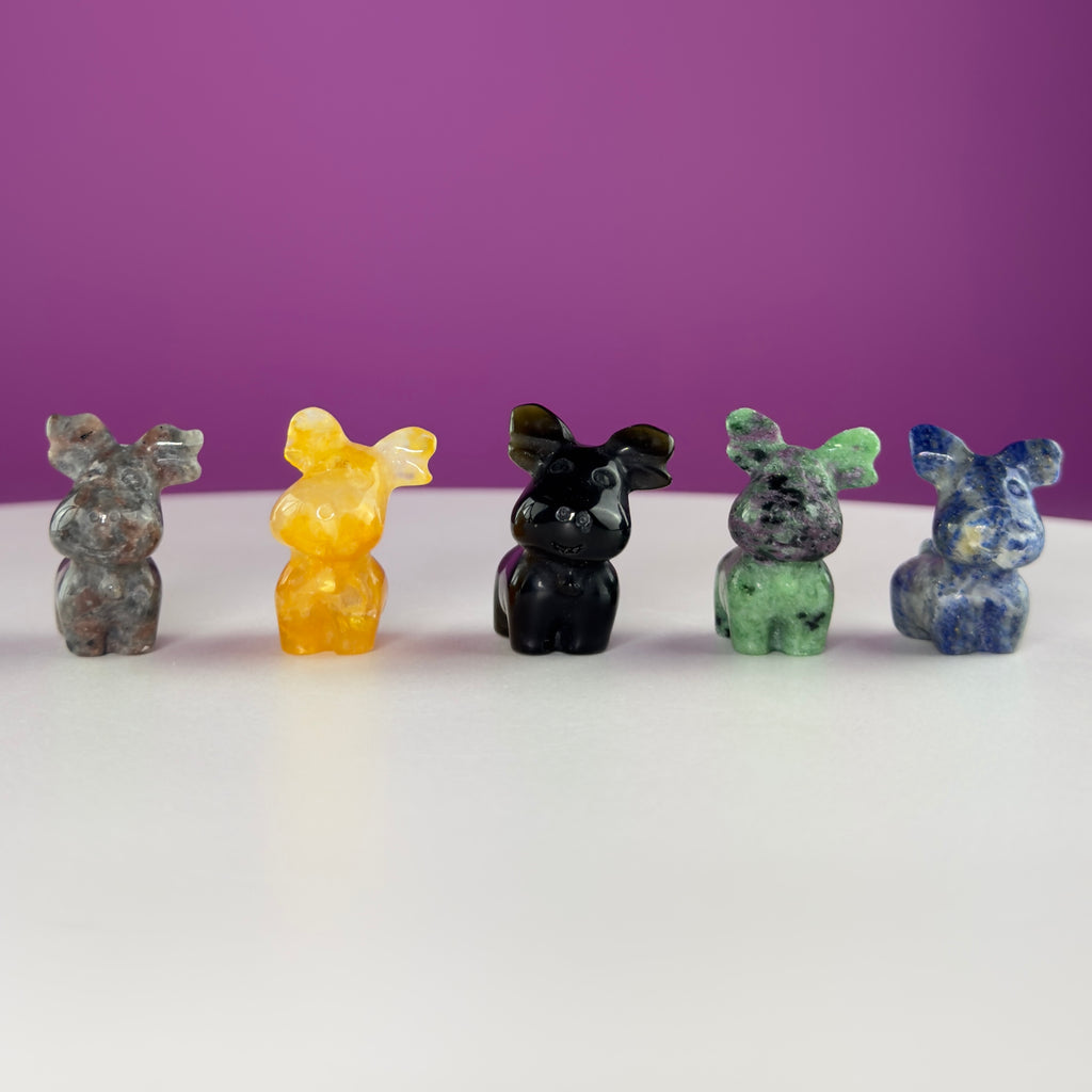 Mini Crystal Reindeer Carving – Choice of Stone