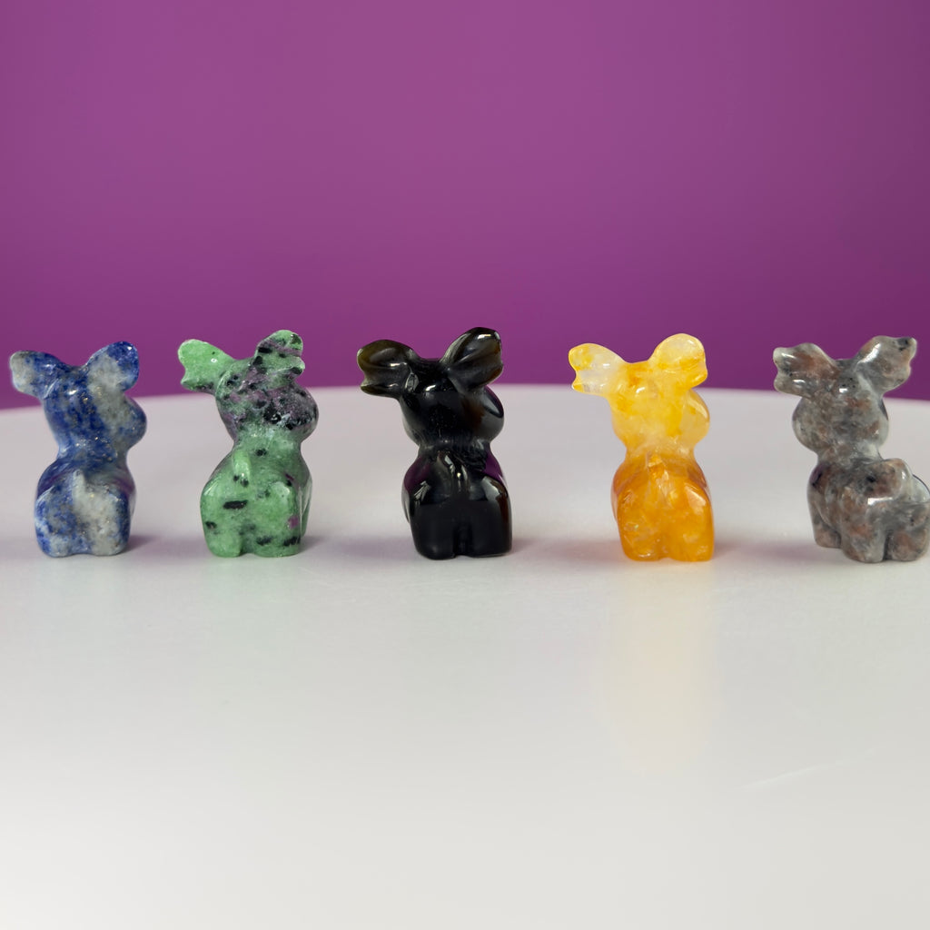 Mini Crystal Reindeer Carving – Choice of Stone