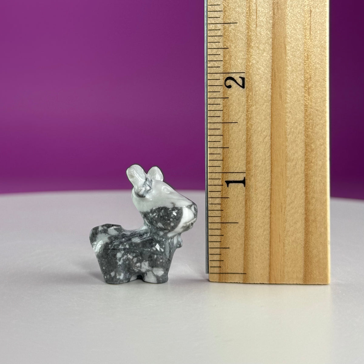 Mini Crystal Reindeer Carving – Choice of Stone