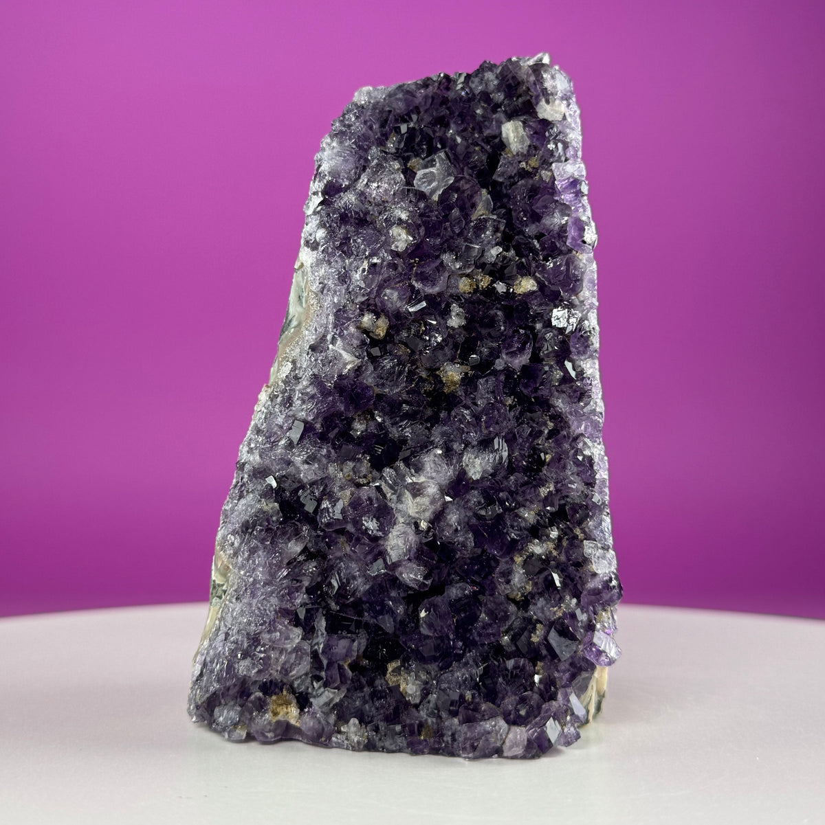 Brazilian Amethyst Standing Cluster – Deep Purple Crystal Display