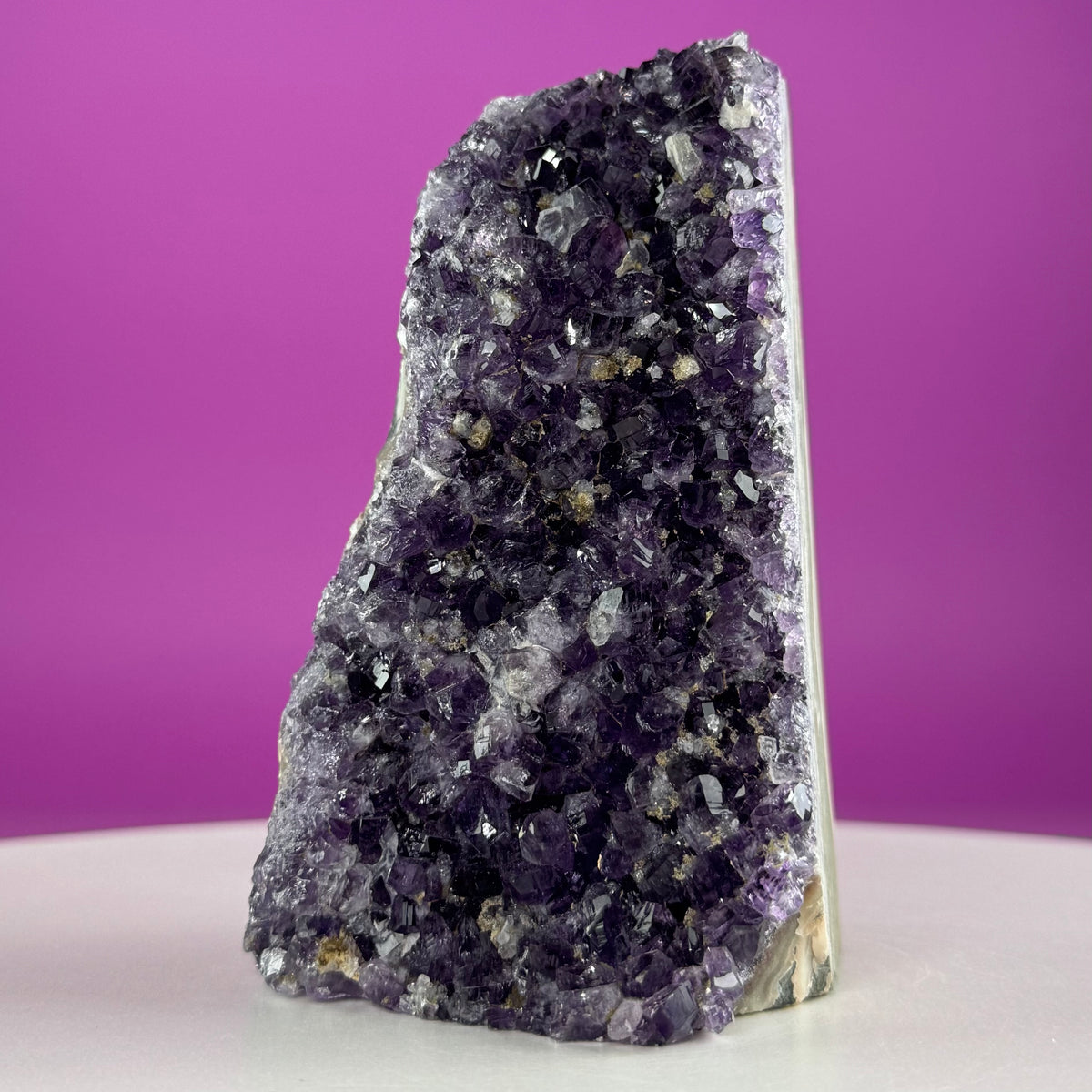 Brazilian Amethyst Standing Cluster – Deep Purple Crystal Display