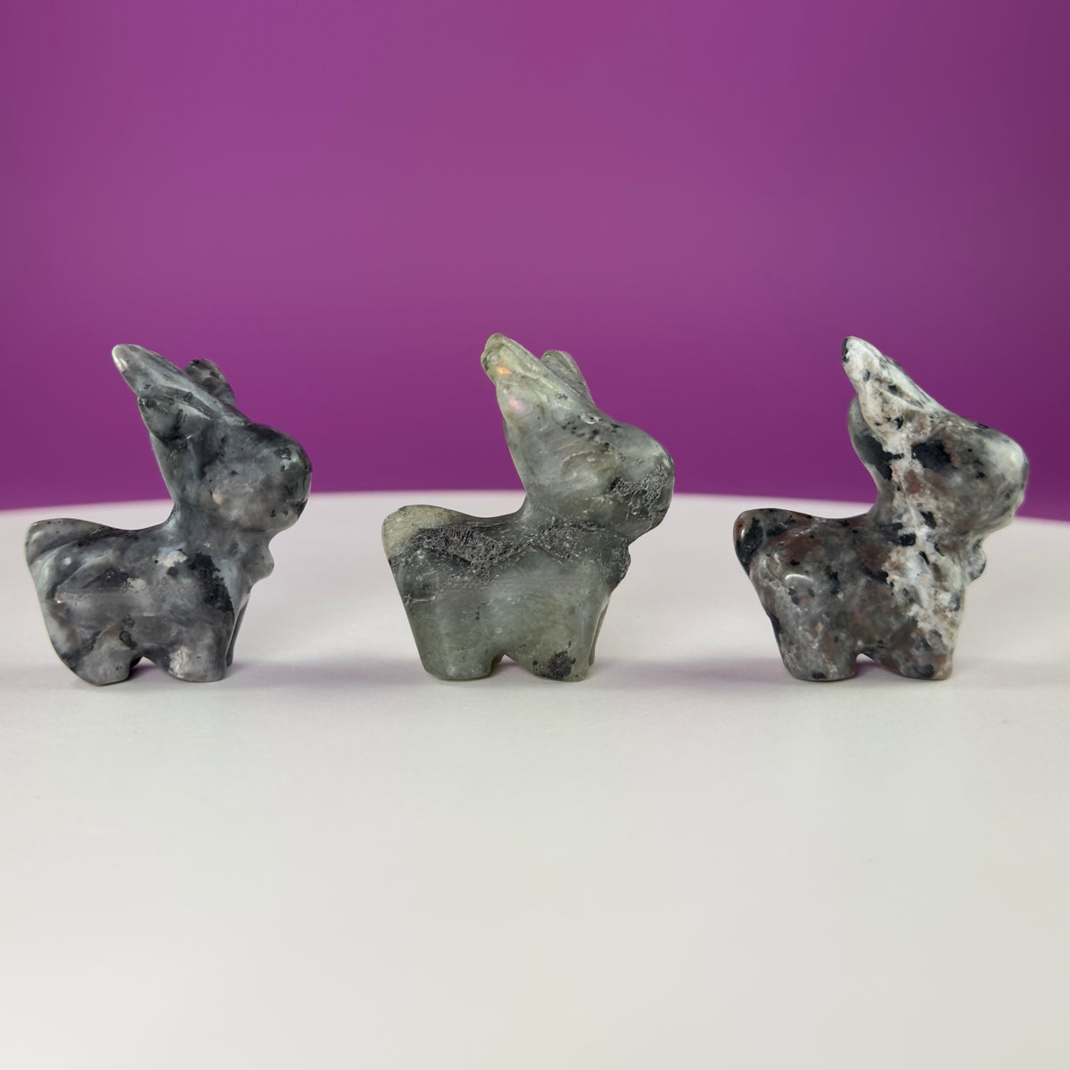 Mini Crystal Reindeer Carvings – Choice of Stone