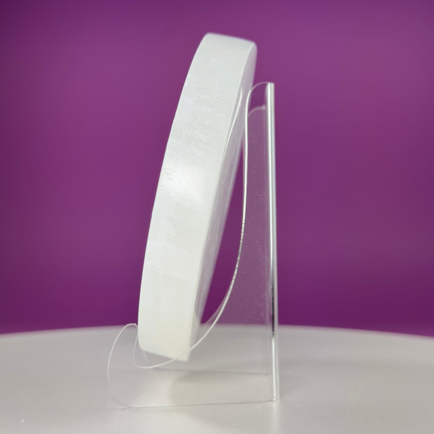 Selenite Sun Moon Charging Plate (Includes Acrylic Stand)