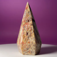 Brazilian Sagenite Agate Diamond Flame – 408g Crystal Carving