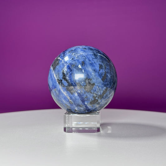 Sodalite Sphere (Includes Glass Stand)