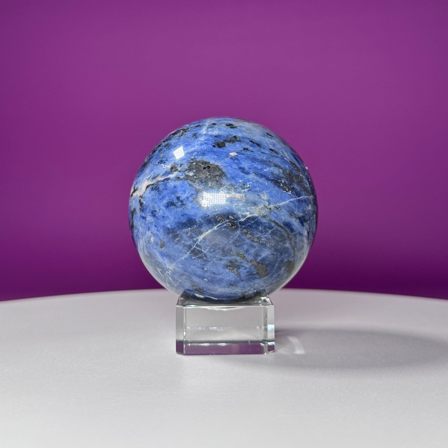 Sodalite Sphere (Includes Glass Stand)