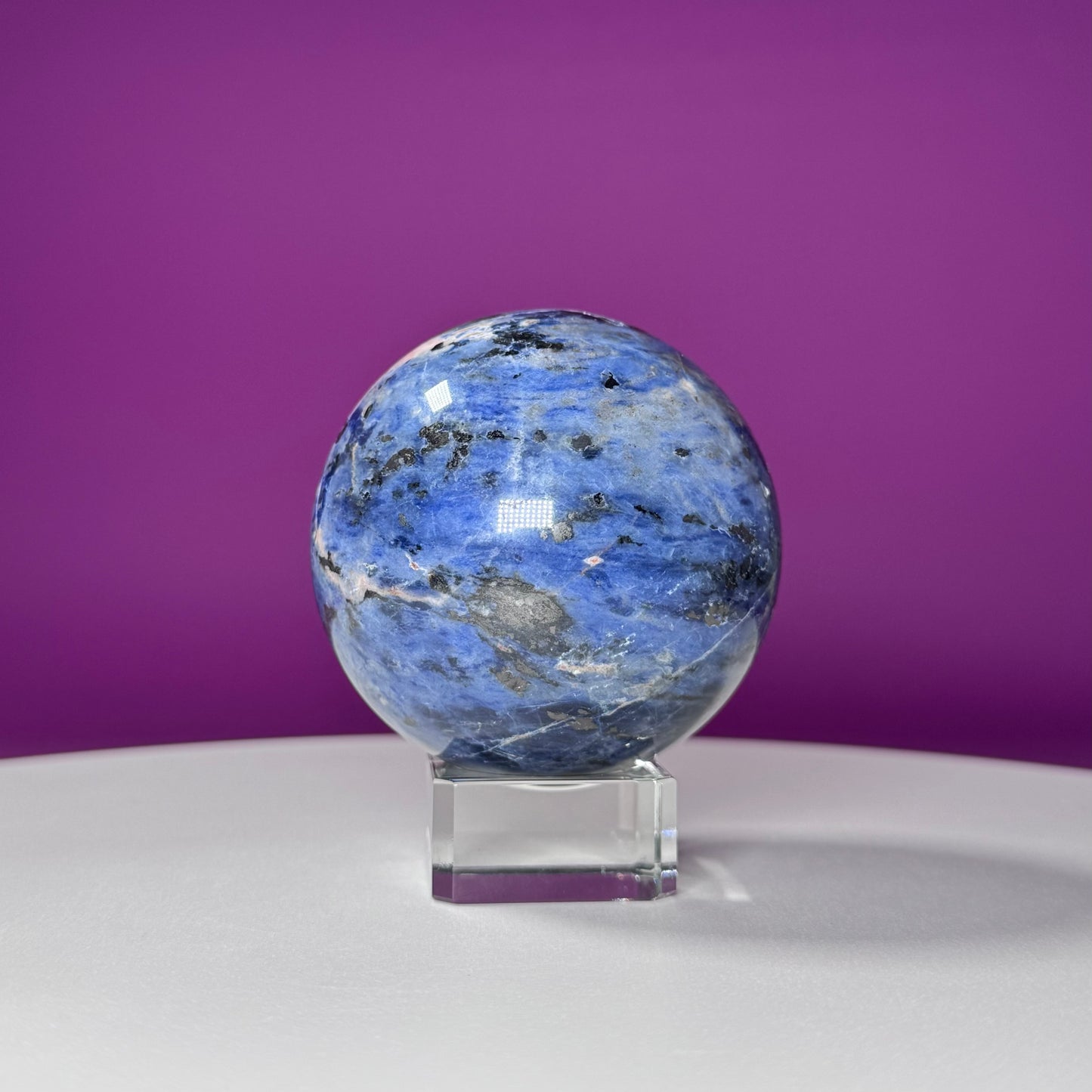 Sodalite Sphere (Includes Glass Stand)