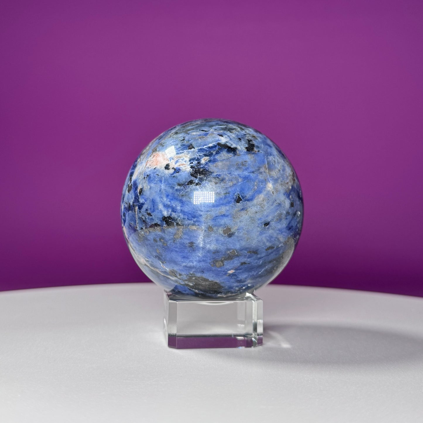 Sodalite Sphere (Includes Glass Stand)