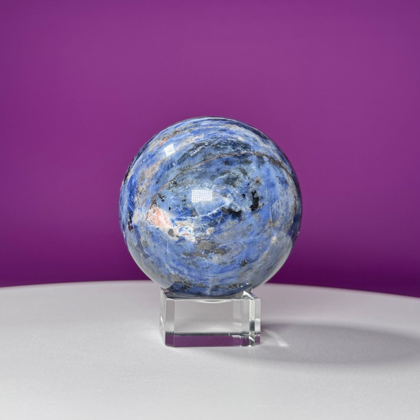 Sodalite Sphere (Includes Glass Stand)