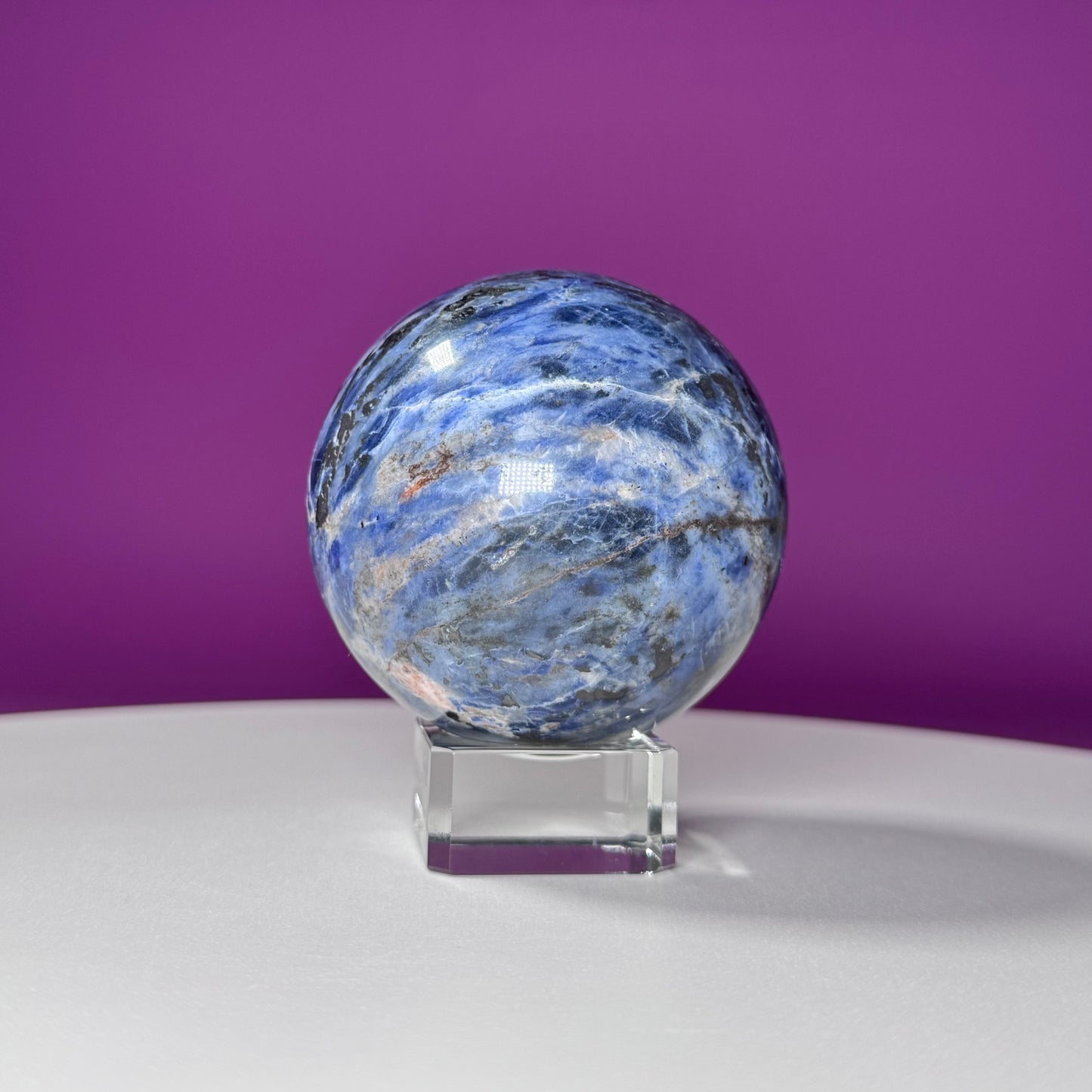 Sodalite Sphere (Includes Glass Stand)