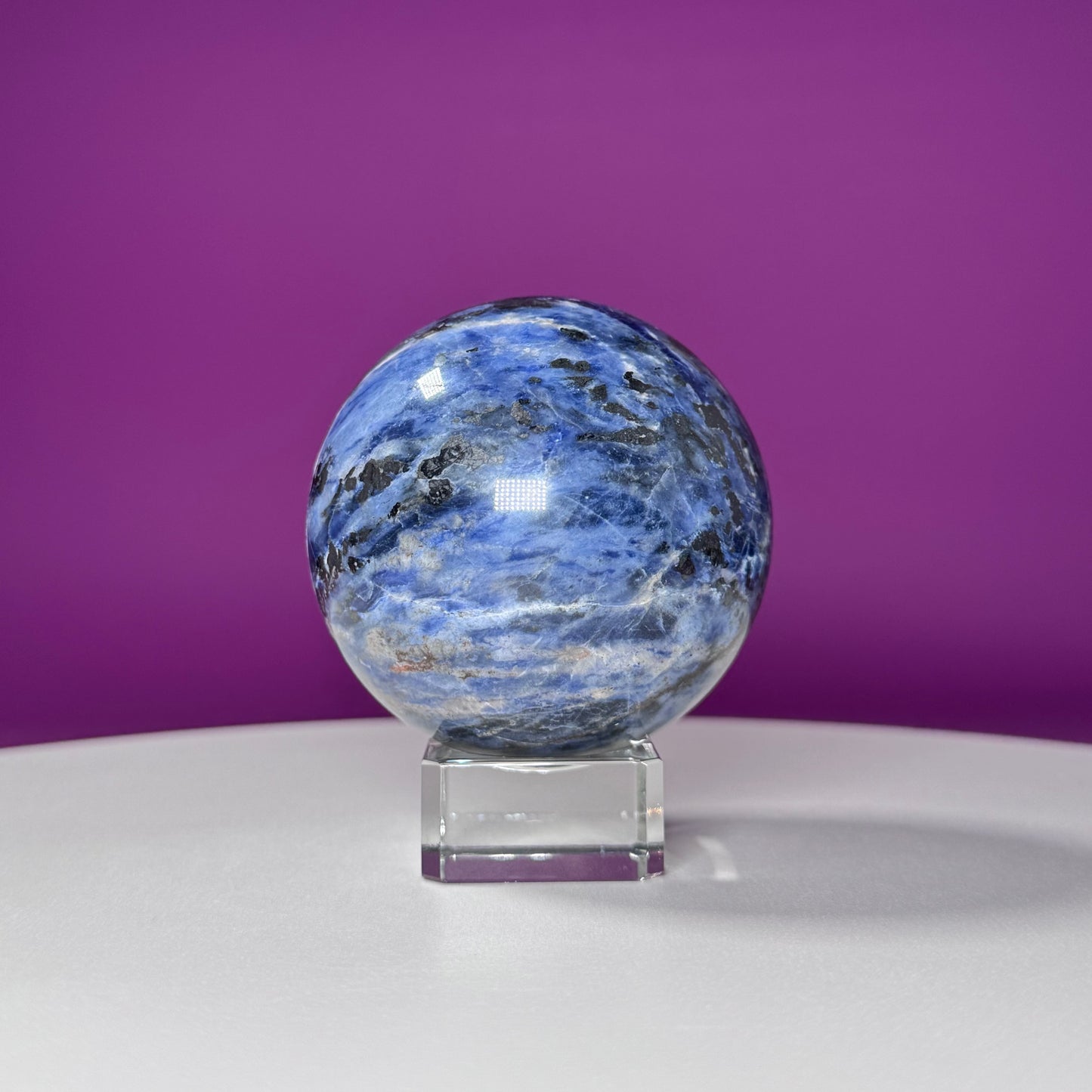 Sodalite Sphere (Includes Glass Stand)