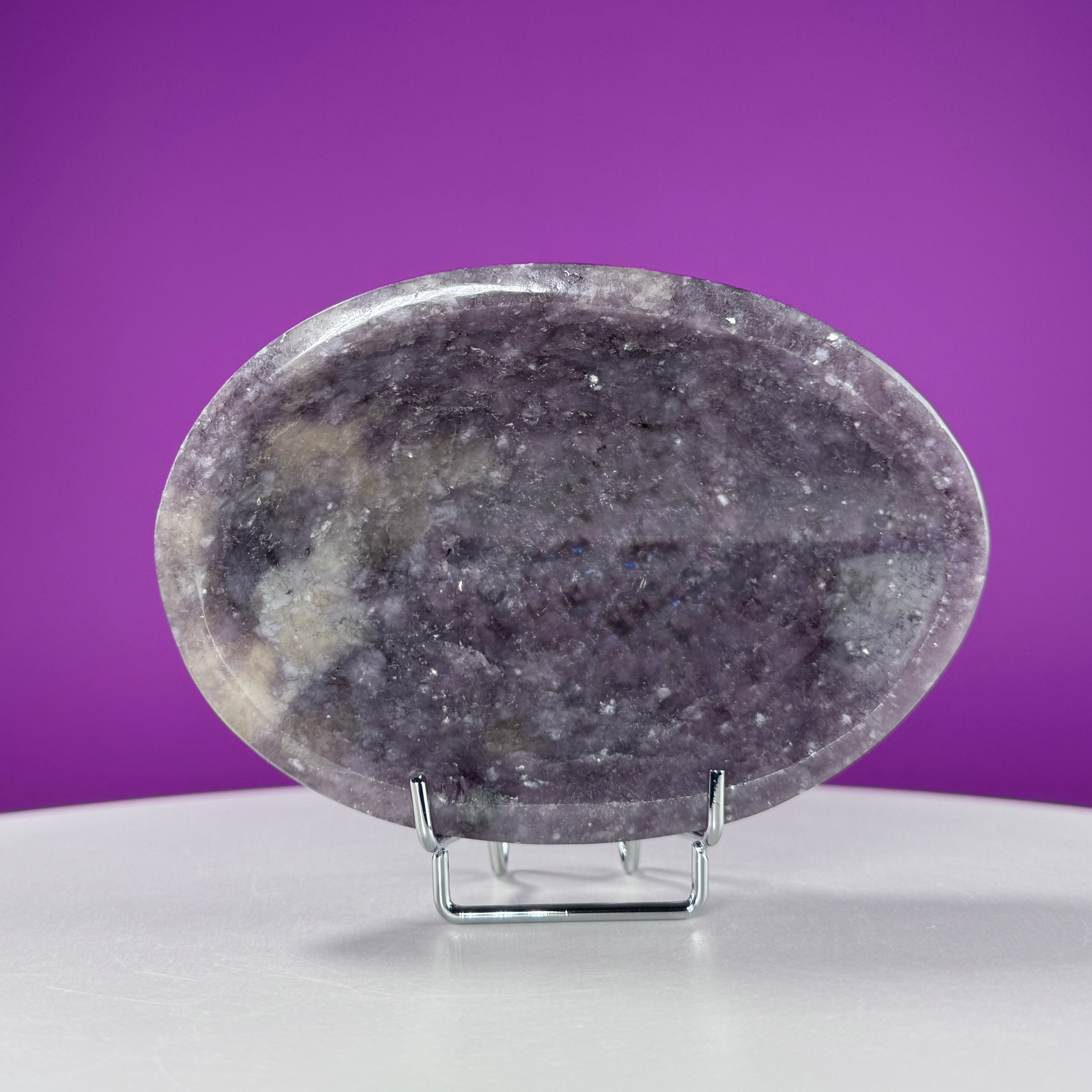 Lepidolite Bowl 351g – Madagascar Purple Crystal Dish