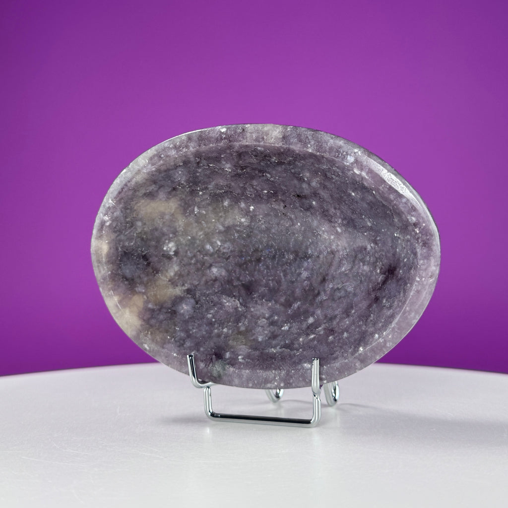 Lepidolite Bowl 351g – Madagascar Purple Crystal Dish