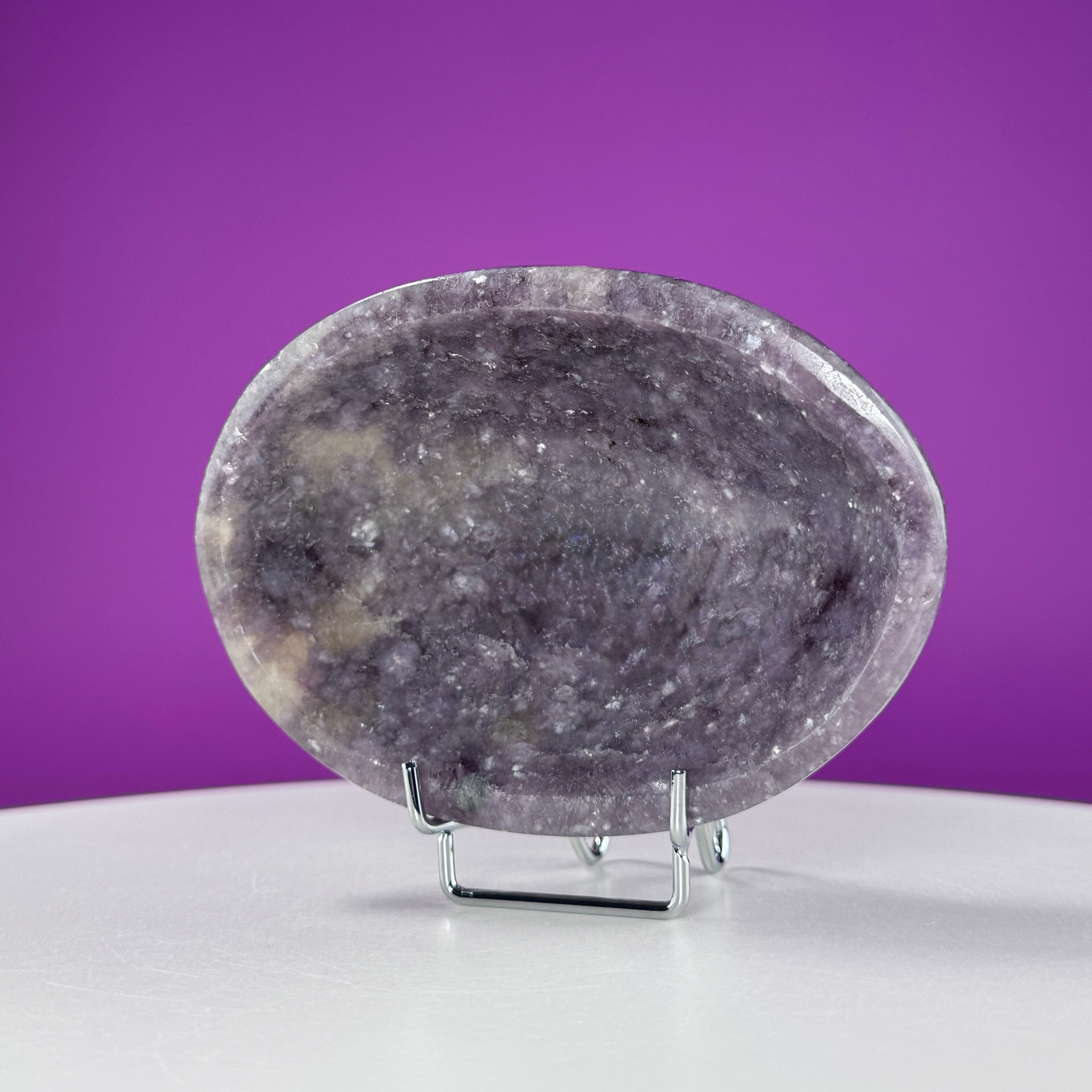 Lepidolite Bowl 351g – Madagascar Purple Crystal Dish