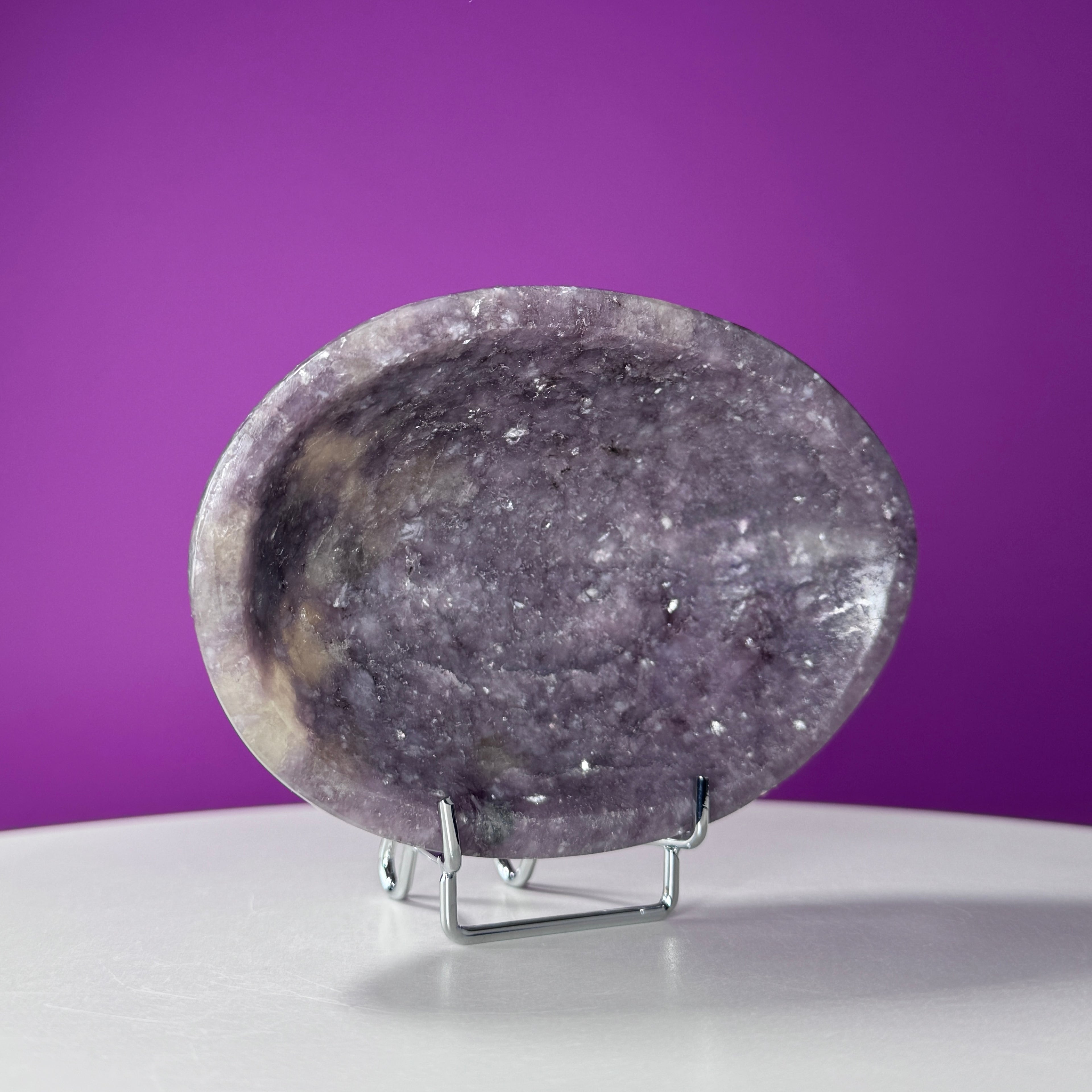 Lepidolite Bowl 351g – Madagascar Purple Crystal Dish
