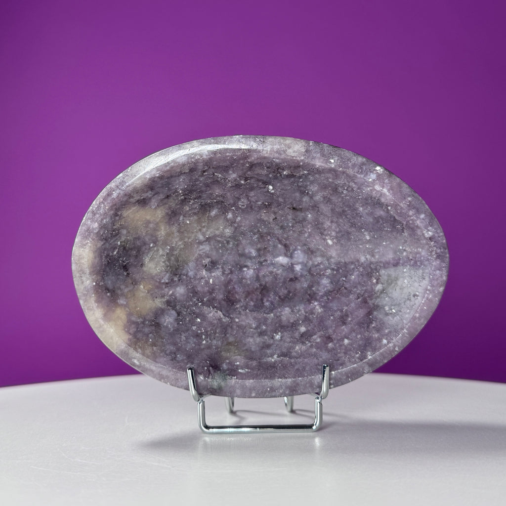 Lepidolite Bowl 351g – Madagascar Purple Crystal Dish