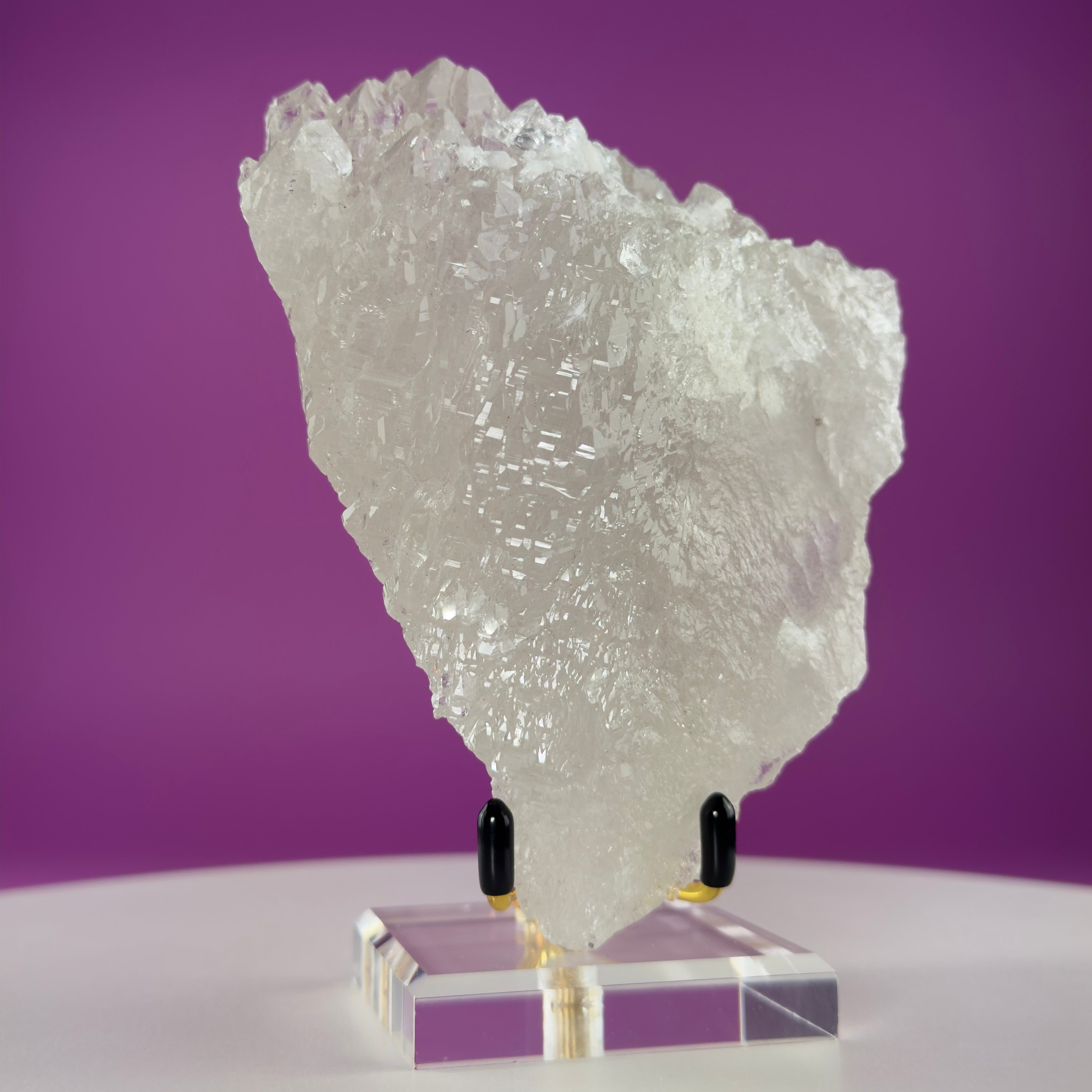 Collector Himalayan Elestial Quartz Cathedral Specimen • Skardu Pakistan • Large Natural Display Crystal with Stand