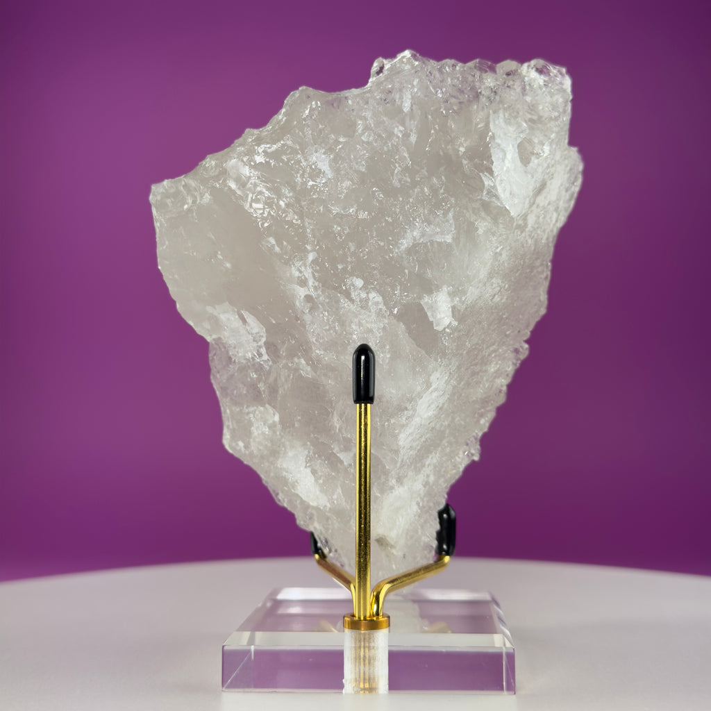 Collector Himalayan Elestial Quartz Cathedral Specimen • Skardu Pakistan • Large Natural Display Crystal with Stand