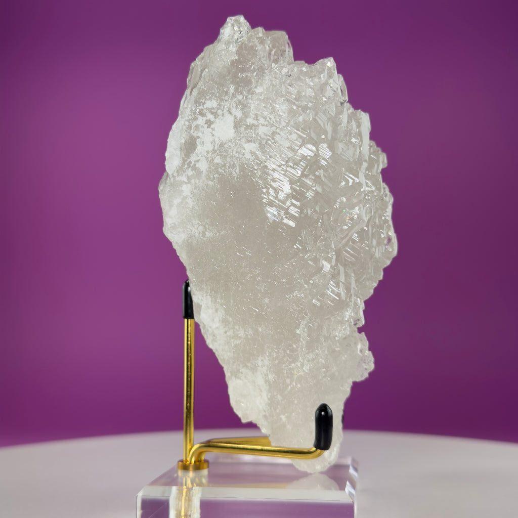 Collector Himalayan Elestial Quartz Cathedral Specimen • Skardu Pakistan • Large Natural Display Crystal with Stand