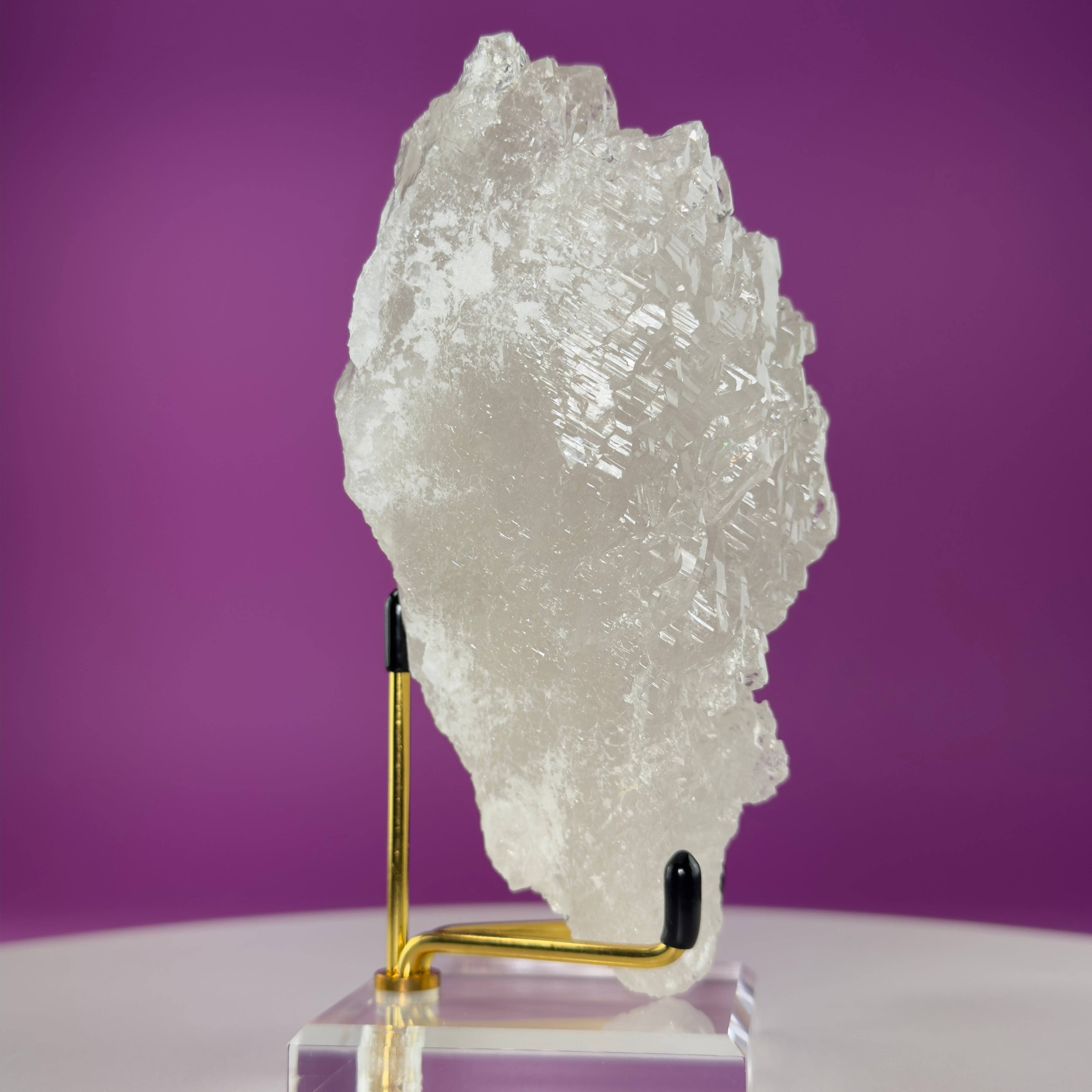 Collector Himalayan Elestial Quartz Cathedral Specimen • Skardu Pakistan • Large Natural Display Crystal with Stand