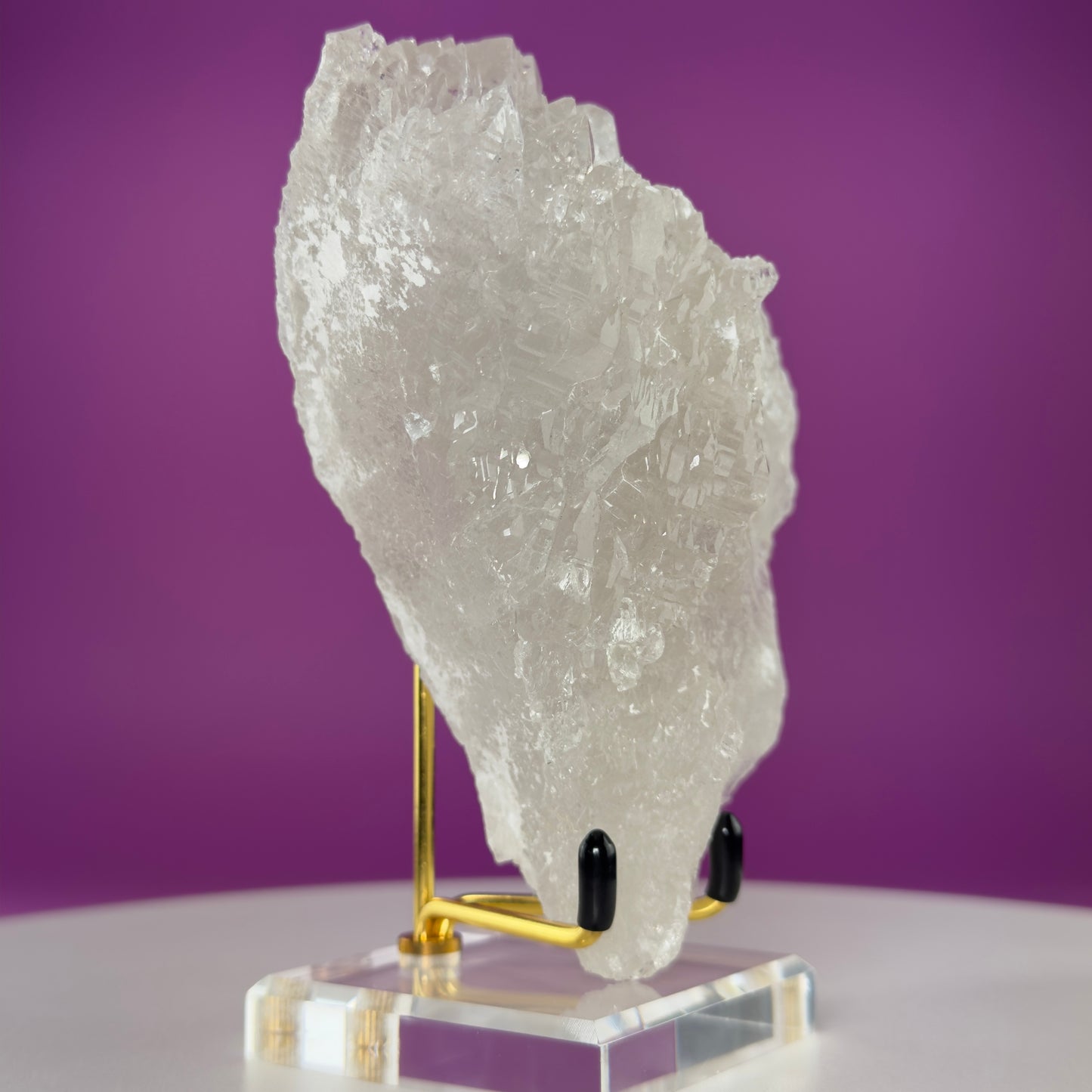 Collector Himalayan Elestial Quartz Cathedral Specimen • Skardu Pakistan • Large Natural Display Crystal with Stand