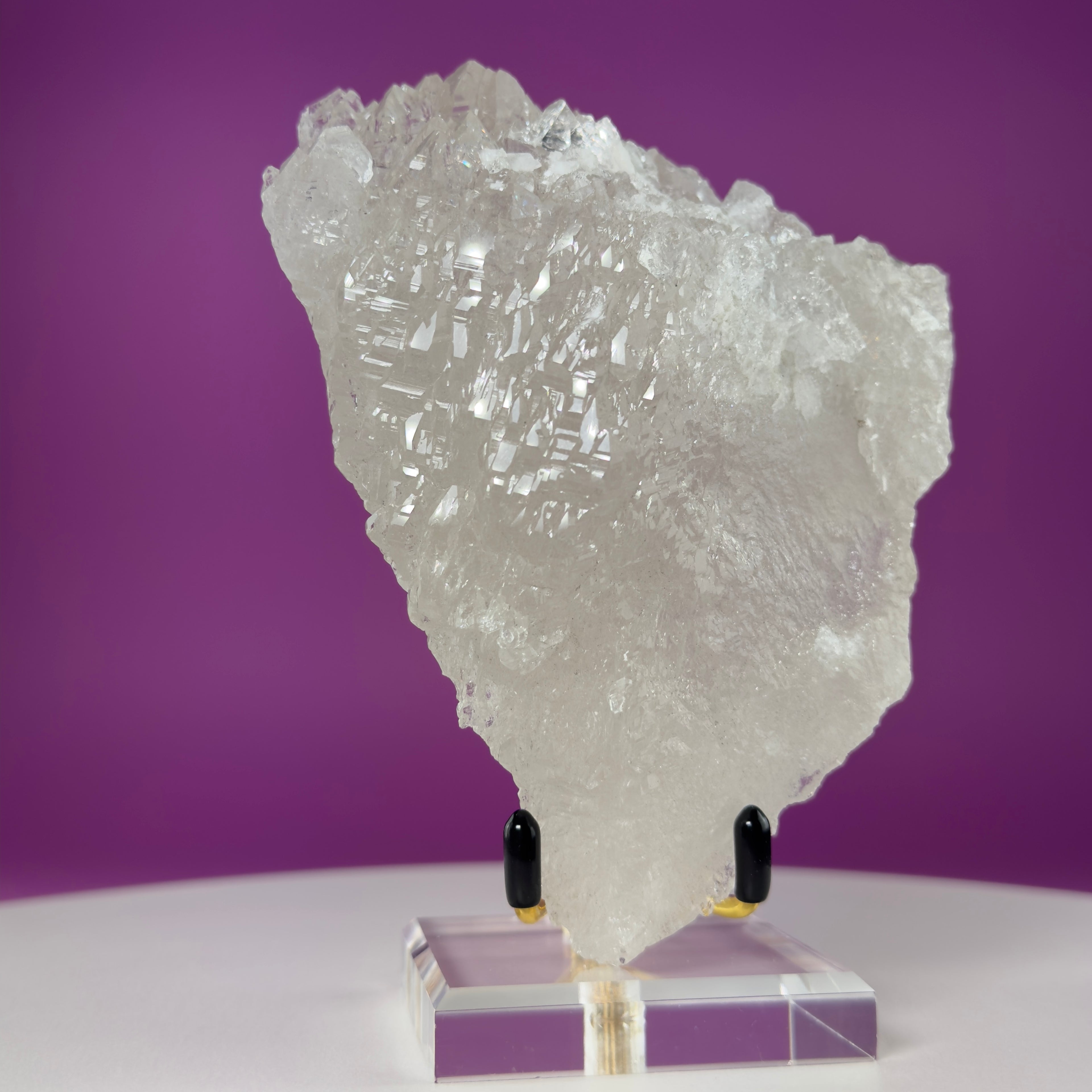 Collector Himalayan Elestial Quartz Cathedral Specimen • Skardu Pakistan • Large Natural Display Crystal with Stand