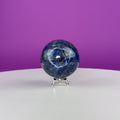 Sodalite Sphere with Stand 175g | Healing Crystal Ball | Throat Chakra Stone | Home Decor Gift