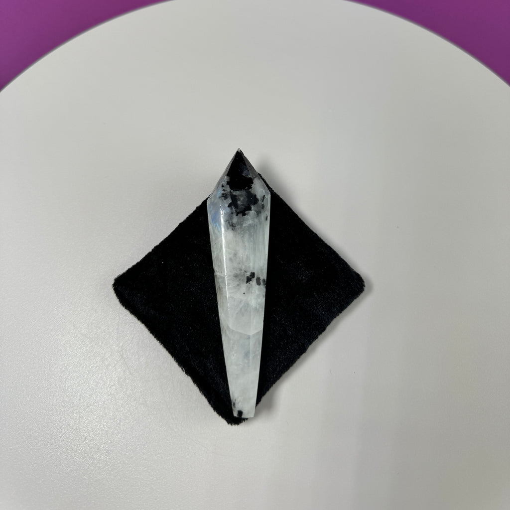 Rainbow Moonstone Scepter – Intuition & Spiritual Growth Crystal Tool