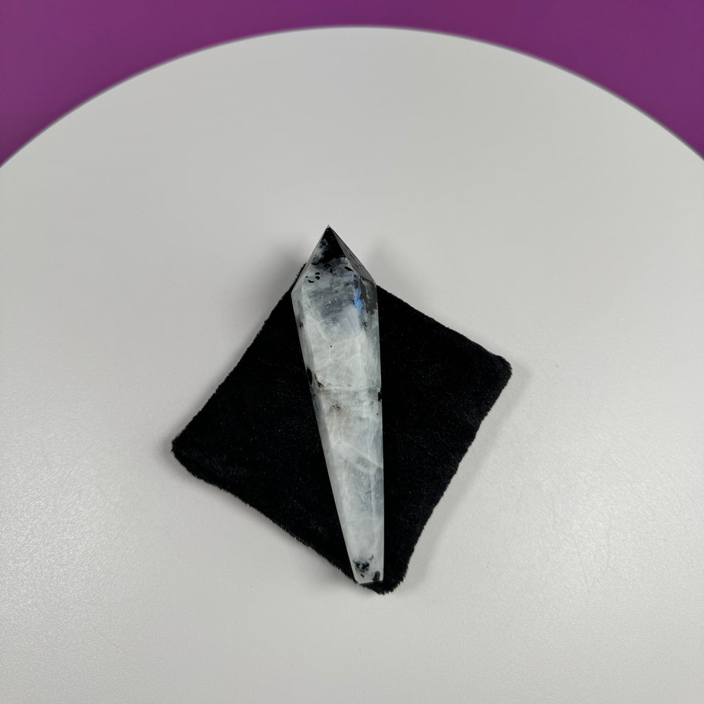 Rainbow Moonstone Scepter – Intuition & Spiritual Growth Crystal Tool