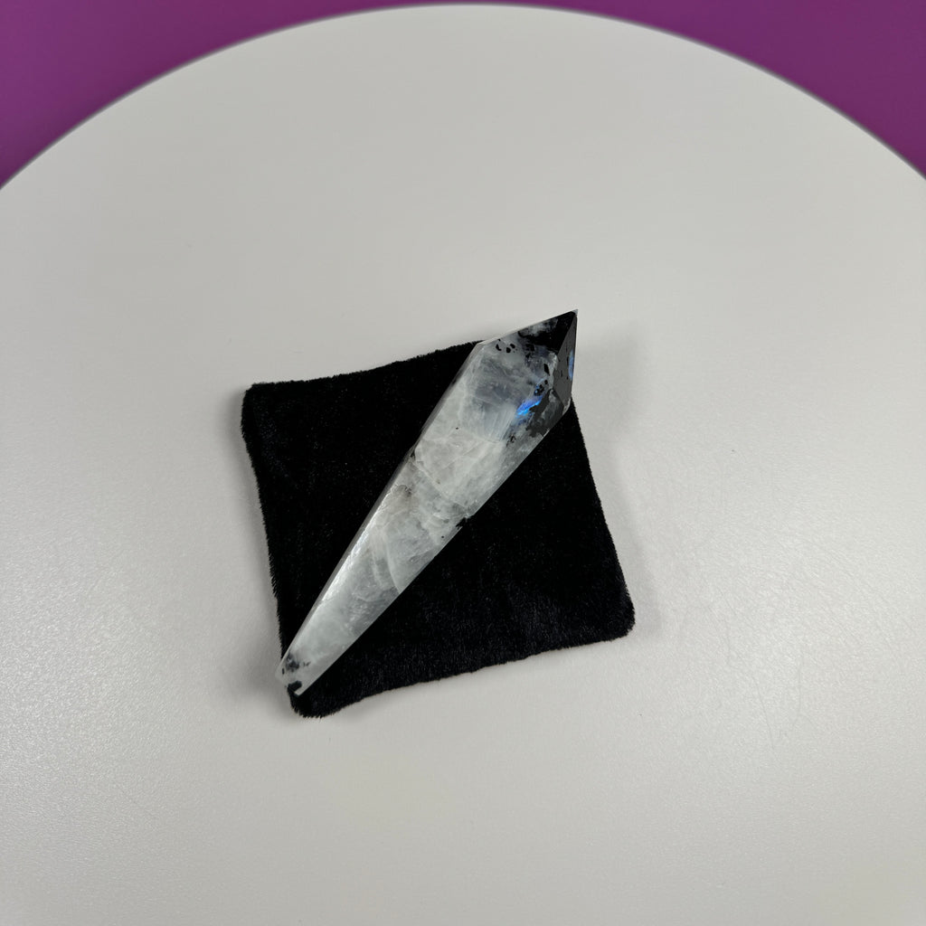 Rainbow Moonstone Scepter – Intuition & Spiritual Growth Crystal Tool