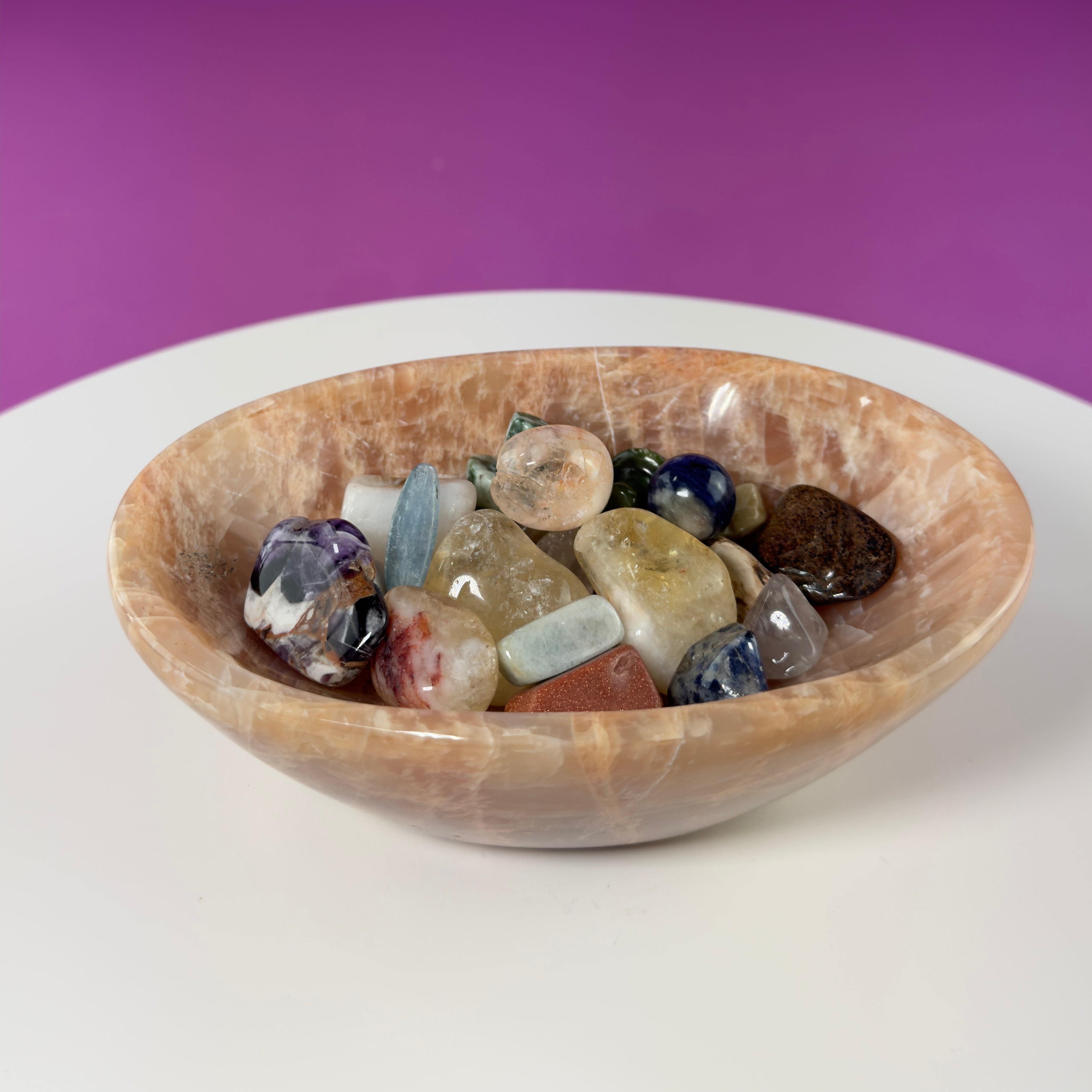 Moonstone Bowl | Crystal Charging & Ritual Offering Dish for Energy Work