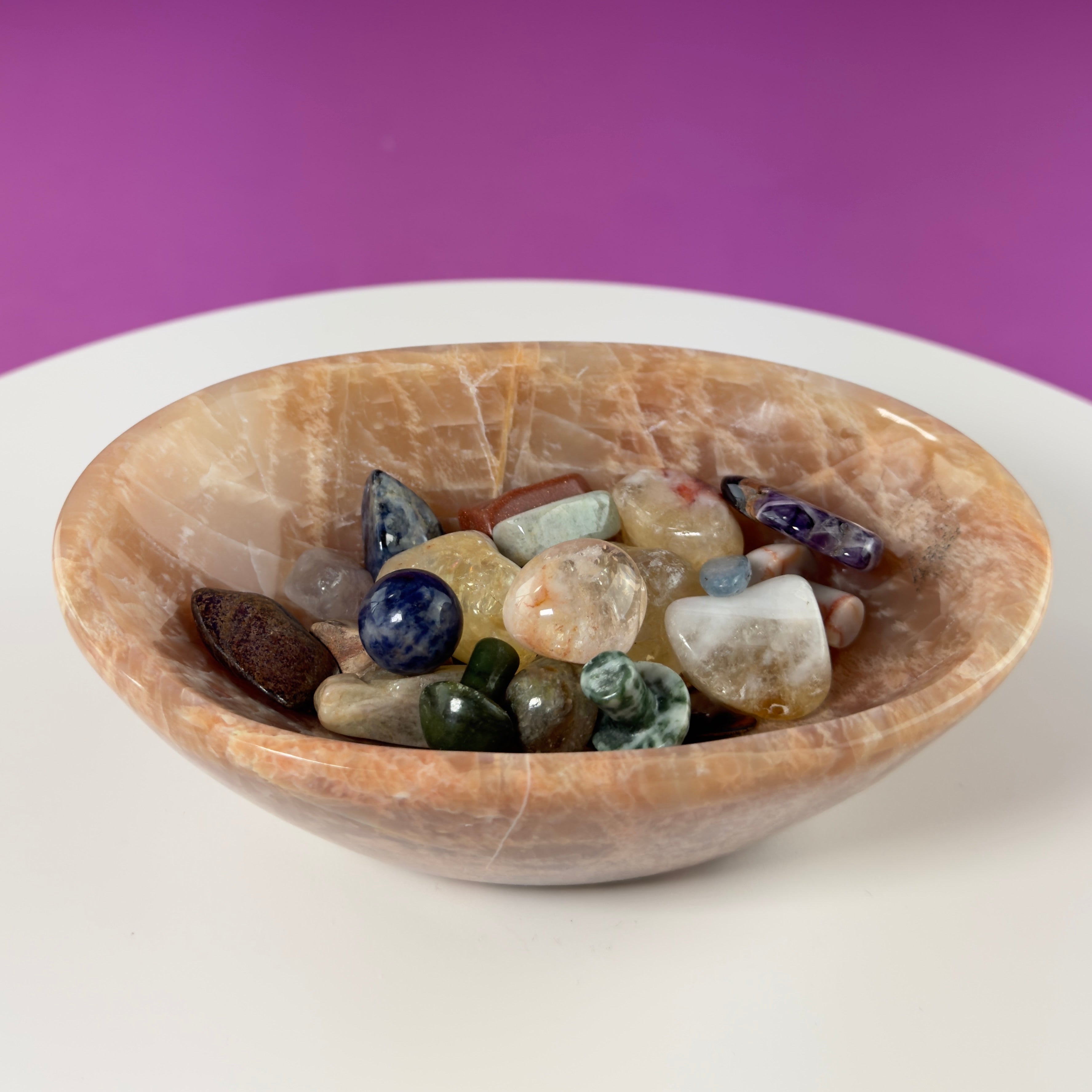 Moonstone Bowl | Crystal Charging & Ritual Offering Dish for Energy Work