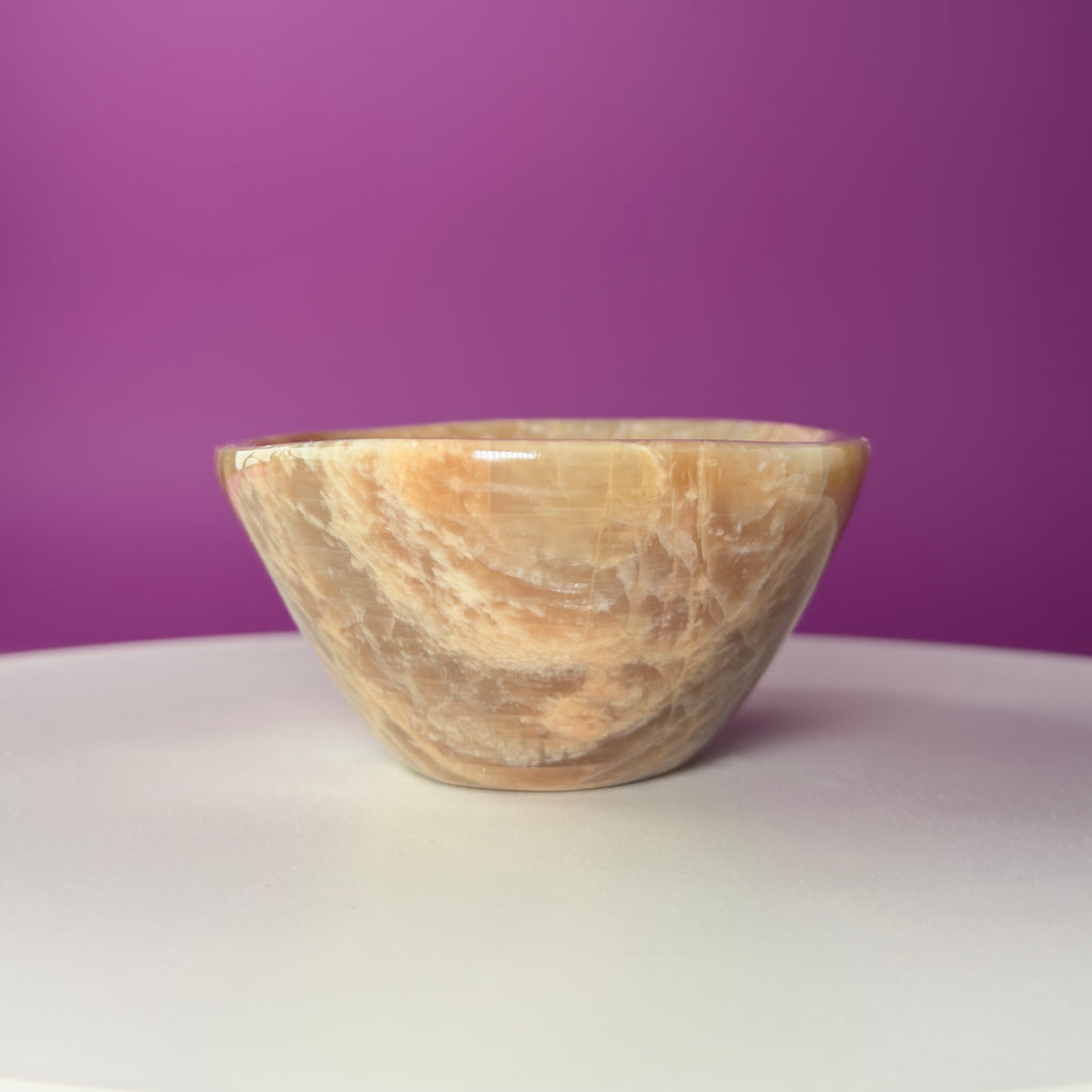 Moonstone Bowl | Crystal Charging & Ritual Offering Dish for Energy Work