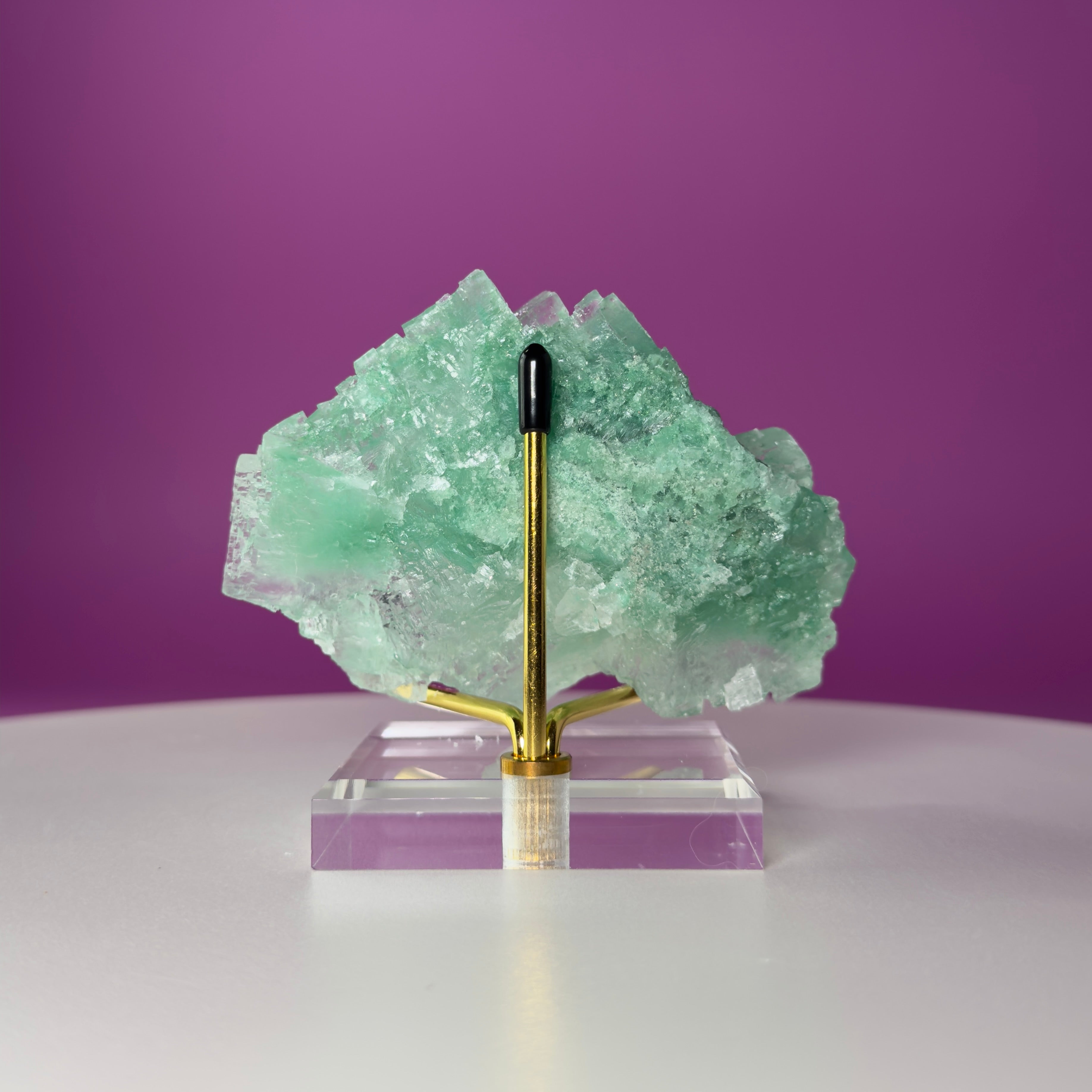 Halite with Paratacamite from Rudna Mine, Poland | Collector Mineral Specimen with Stand