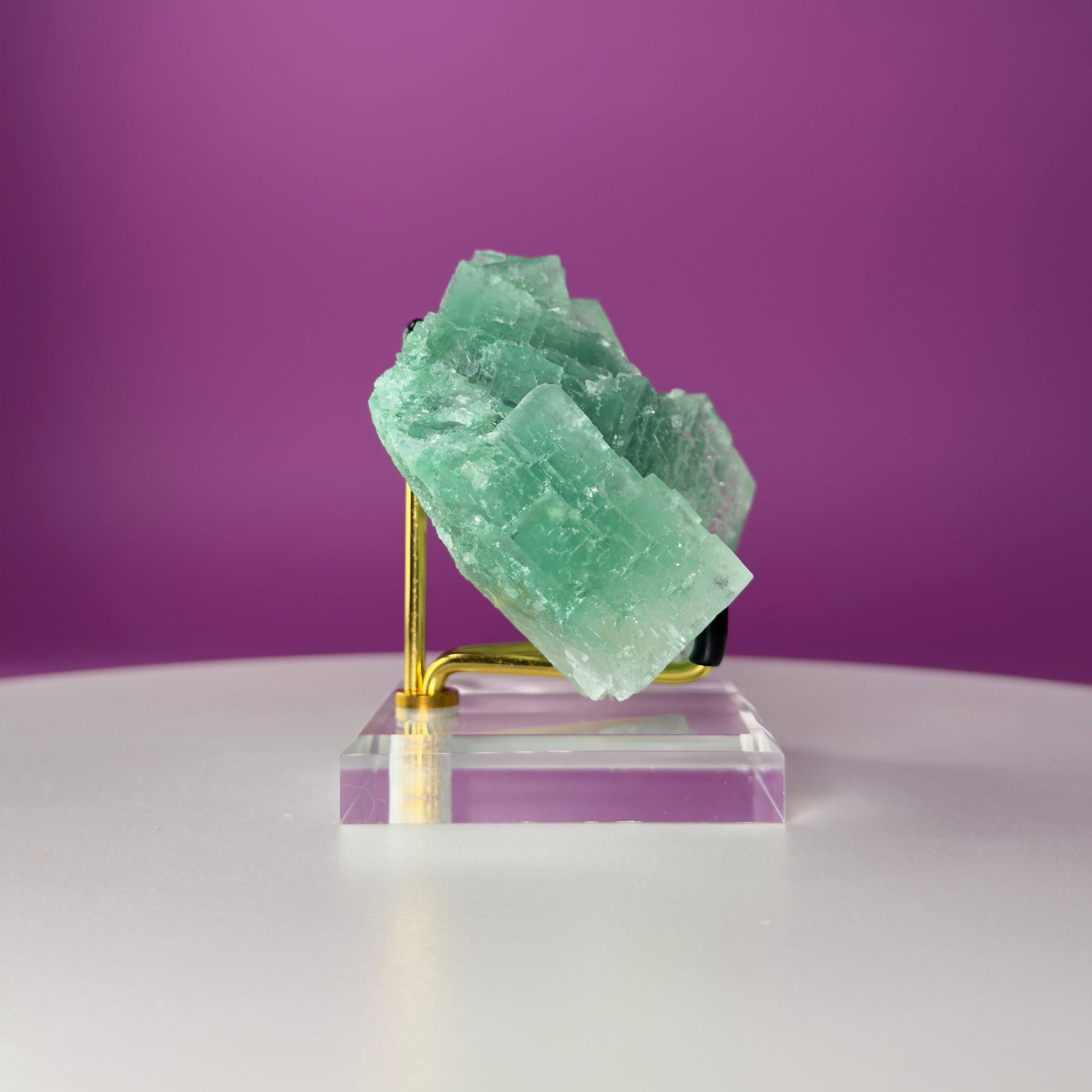 Halite with Paratacamite from Rudna Mine, Poland | Collector Mineral Specimen with Stand